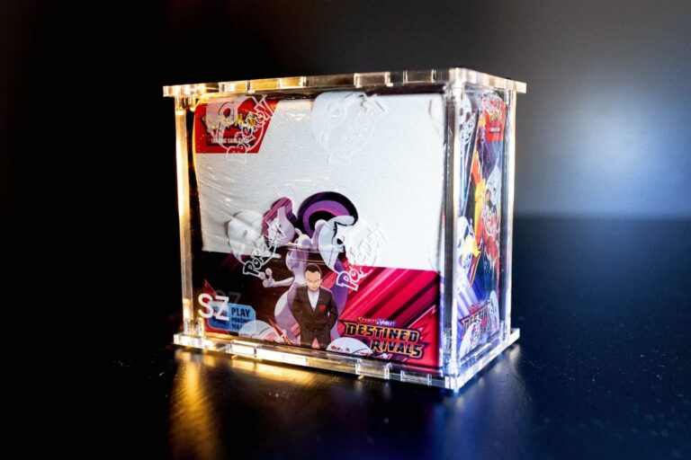 Premium Acrylic Case for Pokémon Booster Box – 3/16" (≈5 mm) Crystal Clear Protective Display with Assembly Kit — acrylic display case